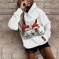 thumbnail image 1 of Pull de Noël à Capuche pour Femmes en Solde Mode Imprimé Pull Manches Longues Blouse Sweat-Shirt, 1 of 5
