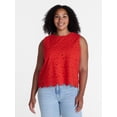 thumbnail image 2 of Time and Tru Women’s and Women’s Plus Eyelet Embroidered Top, Sizes XS-4X, 2 of 6