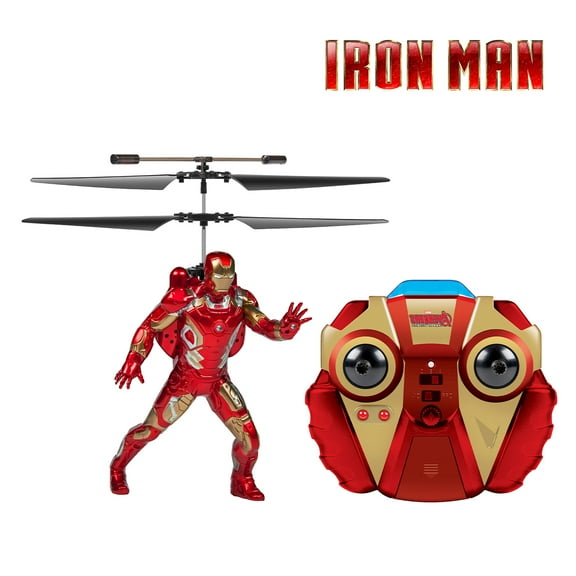Marvel Avengers Iron Man Flying Figure IR Helicopter; Aged for Kids 8