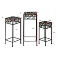 thumbnail image 2 of Gymax 3 Piece Metal Plant Stand Rack Pot Pots Garden Ceramic Beads Decor Flower, 2 of 9
