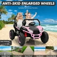 thumbnail image 7 of 24V Ride On UTV for Kids, Electric UTV Car with Remote Control, 2 Seater, Kids Electric Cars Vehicles for Boys Girls, 20'' Spacious Seat, Metal Frame, Music, 3 Speeds, 7 of 7