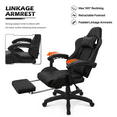 thumbnail image 3 of MoNiBloom Swivel Gaming Chair, Reclining Computer Chair with Footrest and Lumbar Support, Adjustable Office Chair with Headrest, Black (Standard Seat), 3 of 12