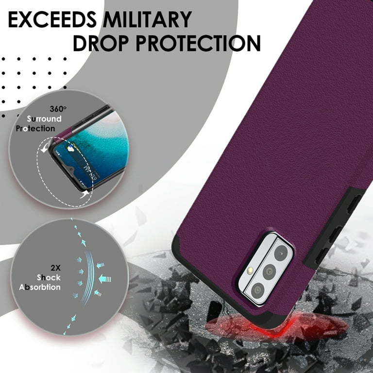 TJS for Nokia G310 5G Phone Case, with Tempered Glass Screen Protector, Magnetic Support Dual Layer Shockproof Drop Protection Impact Cover (Purple) - Walmart.com TJS for Nokia G310 5G Phone Case, with Tempered Glass Screen Protector, Magnetic Support Dual Layer Shockproof Drop Protection Impact Cover (Purple) - Walmart.com