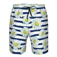 thumbnail image 4 of Naloa Daisy Striped Nautical Men's Beach Shorts, Surfing shorts, Swim trunks, Quick Dry Swim Trunks for Surfing Beach Fun - X-Large, 4 of 9