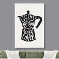 thumbnail image 2 of HFDF Canvas Wall Art Vintage Style Bottle with Good Morning Starts with Coffee Quotes Giclee Print Gallery Wrap Modern Home Art Ready to Hang 12x18inch Framed, 2 of 5