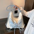 thumbnail image 2 of Bolsos de hombro con lazo para mujer, mochila multifunción de cuero PU para niñas adolescentes, mochilas escolares femeninas, bolso de mano de viaje Fivean unisex, 2 of 2