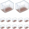 thumbnail image 1 of 12 Pcs Rectangle Silicone Chair Leg Protectors, Compatible with Chair/Table/Sofa Legs, Size 24-30mm x 39-47mm, 1 of 5