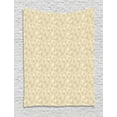 thumbnail image 1 of Shells Tapestry, Overlapped Interlacing Pattern of Hand Drawn Scallops and Clam Figures, Wall Hanging for Bedroom Living Room Dorm Decor, 40W X 60L Inches, Caramel Beige and Tan, by Ambesonne, 1 of 2