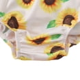 thumbnail image 5 of Uccdo 3Pcs Baby Girls Floral Print Swimsuit Toddler Halter Bikini Trunks Beach Hat Set 0-3Y, 5 of 7