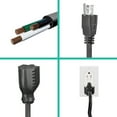 thumbnail image 5 of HITRENDS 2 Pack 1ft Extension Cord, UL Listed 125V 10A, 18 AWG Outlet Saver Power Extension Cord, 5 of 7