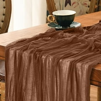 Boho Gauze Table Runner for Wedding Decor, Kitchen Dining Protection, Party Event Table Cover, Home Decor Accent, Reusable Washable Fabric Tabletop Decor