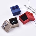 thumbnail image 2 of 24pcs Cardboard Ring boxes with Bowknot Ribbon Outside and Black Sponge Inside Square Mixed color 5~5.3x5~5.3x3.8~4cm, 2 of 6