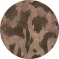 thumbnail image 1 of Ahgly Company Indoor Round Abstract Brown Modern Area Rugs, 5' Round, 1 of 4