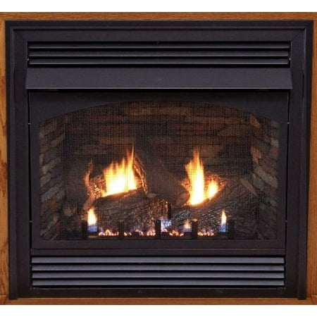 Vail Vent-Free Premium Fireplace 32-inch, Intermittent Pilot with Blower, Logs and Liner, 32,000 Btu, Natural