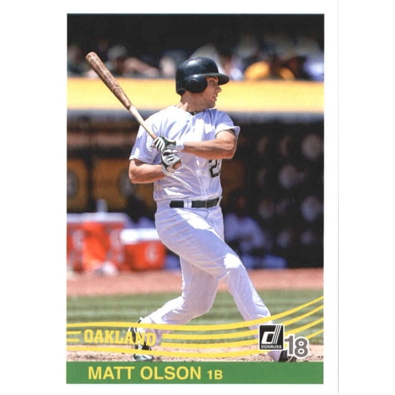 2018 Donruss Matt Olson #255 Oakland As Base Set NM-MT Baseball Card Oakland A's MLB Baseball Trading Card