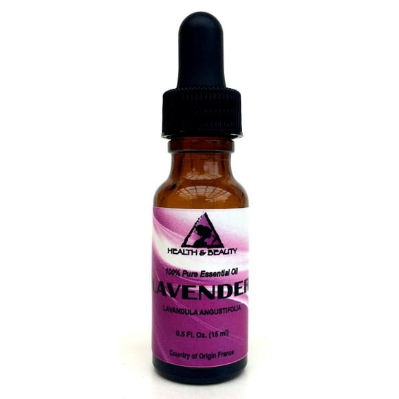 Lavender essential oil aromatherapy 100% pure natural glass dropper 0.5 oz 15 ml