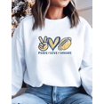 thumbnail image 2 of Peace Love Jaguars Sweatshirt, Southern, Jags, SWAC, Bayou Classic, New Orleans, HBCU, Superdome, Baton Rouge, Sports Sweatshirt Gift,, 2 of 6
