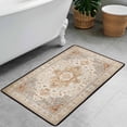 thumbnail image 3 of Washable Vintage Kitchen Mat 31"x20" Non Slip Soft Plush Low Profile Kitchen Rug, Distressed Medallion Oriental Style Sink Mat for Laundry Room Bedroom Office, 3 of 6