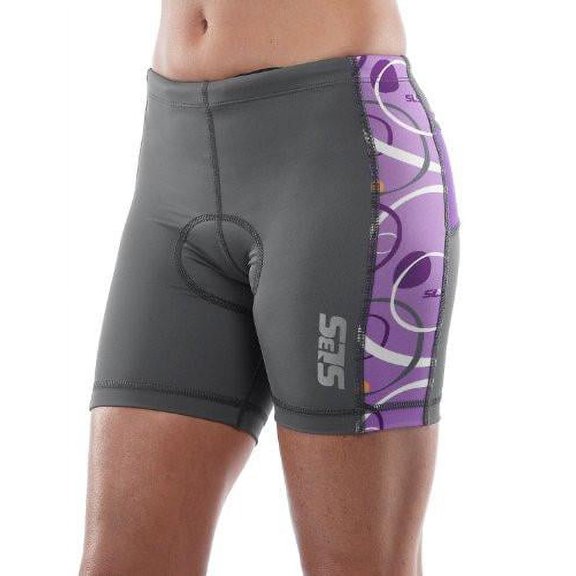 SLS3 Women's Fun Triathlon Race Short, Violet Spheres - Violet Spheres / XX-Small