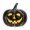 Black, variant on White Resin Halloween LED Light up Pumpkin, Classic Smiling Face Jack O Lantern, Fall Festive Decor for Porch Yard Outdoor Indoor Home Halloween Decoration, White