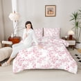 thumbnail image 4 of Manfei Cherry Blossom 2pcs Bedding Comforter Set,Japanese Flower Twin Comforter Sets,Pink White Breathable Bedding Set,Breathable Floral Bedroom Decorative,Reversible, 4 of 8