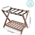 thumbnail image 2 of Smart FENDEE Fully Assembled Luggage Racks with 5 Nylon Straps,Bedroom, Hotel,Walnut,Pack of 2, 2 of 5