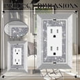 thumbnail image 2 of Gaocai 1 Pcs Shiny Rhinestones Wall Plates Imitation Wood Grain Light Switch Cover Decorative Outlet Cover Single Toggle Switch Plates And Outlet Covers, 2 of 5