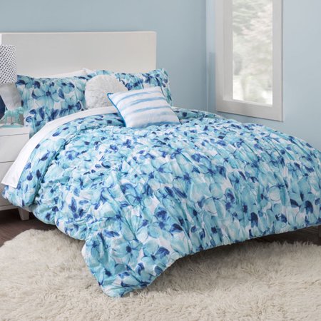 Seventeen Cerulean Floral Comforter Set Walmart Com