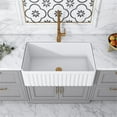 thumbnail image 3 of Pemberly Row White Ceramic 30" Single Bowl Farmhouse Apron Kitchen Sink, 3 of 10