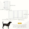 thumbnail image 3 of PawHut 4 Panel Foldable Free Standing Pet Gate with Support Feet, White, 3 of 10
