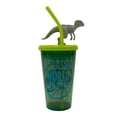 thumbnail image 2 of Vaso con Popote Jurassic World de Plástico Decoración en Tapa de Dinosaurio 3D Verde 440 ml, 2 of 4