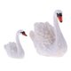 thumbnail image 1 of 2 x 1 par de cisnes de resina modelo de escultura en miniatura para el jardín de hadas de la oficina en casa Sunnimix Estatua de escultura de cisne, 1 of 8