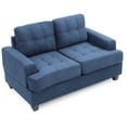 thumbnail image 5 of Glory Furniture Sandridge Microsuede Loveseat in Navy Blue, 5 of 6