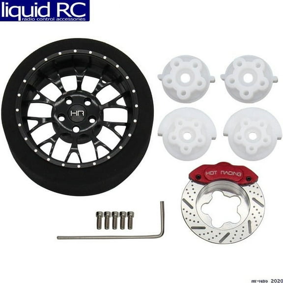 Hot Racing Black 10-Y Spoke BBS Aluminum Steering TX Wheel HRASW38001 Electric Car/Truck Option Parts
