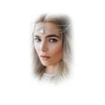 thumbnail image 6 of Bohemian Head Chain Crystal Teardrop Forehead Chain Rhinestone Headpiece Wedding Prom Party Festival Hair Jewelry for Women and Girls (Gold), 6 of 8