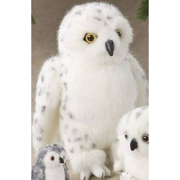 10" Snowy Owl Plush Stuffed Animal Toy