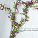 thumbnail image 3 of Oferta por tiempo limitado!Paquete de 2 guirnaldas de flores artificiales, 15,8 pies, rosas falsas, flores de seda, hiedra rosa colgante para boda, arco, fiesta, hogar, jardín, decoración de pared, 3 of 7