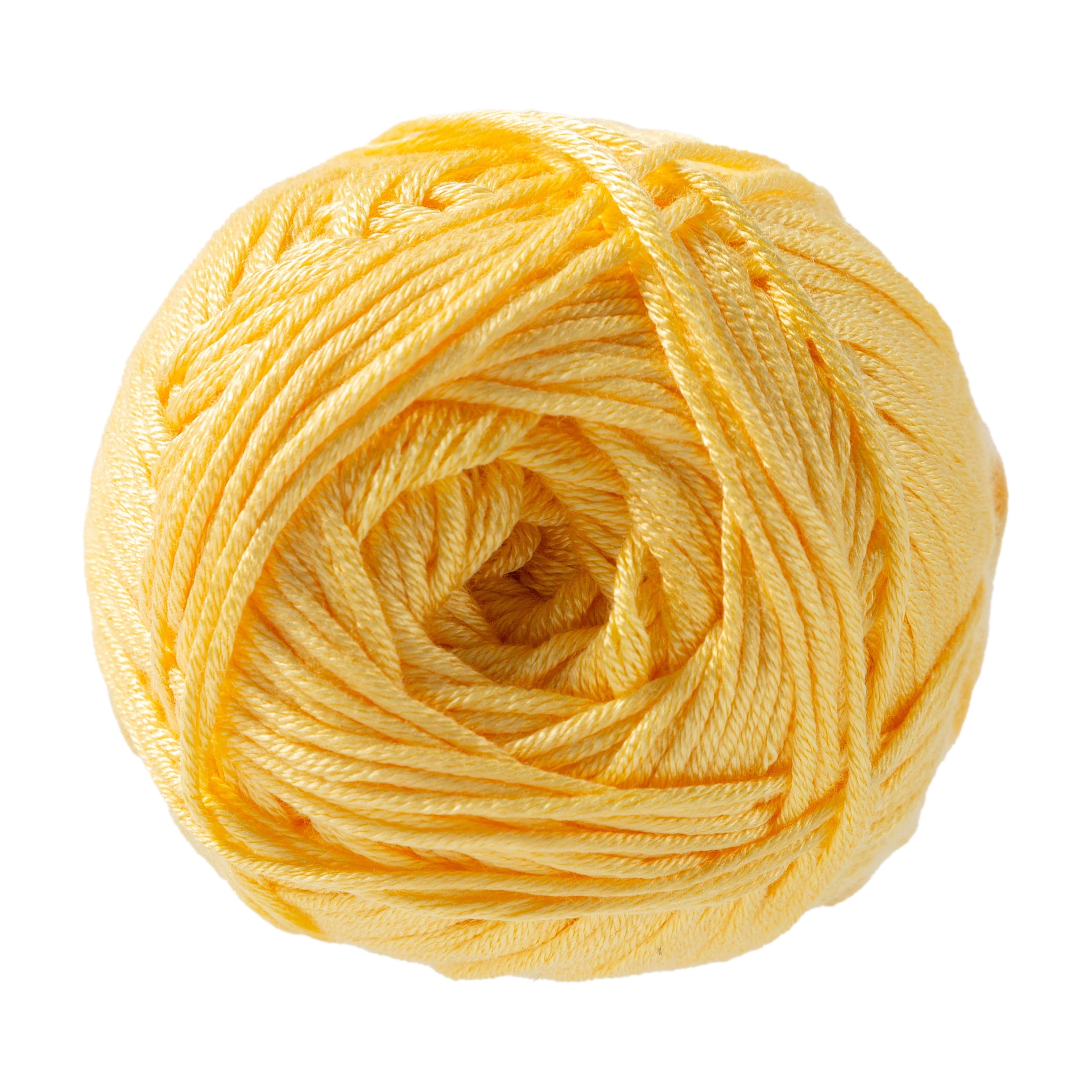(3 pack) Silky Soft Yarn by Loops & Threads - Yarn for Knitting - Crochet - Weaving - and Arts & Crafts - Yellow - Bamboo - 3.5 oz