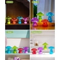 thumbnail image 2 of Glass Mushroom Table Lamp: Set of 4 Colored Small Cute LED Night Light Home Decor for Bedroom Desk - Birthday Gifts for Women, 2 of 7