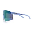 thumbnail image 6 of Xloop Boys Child Size MTB Shield Color Mirror Rimless Plastic Sport Sunglasses [Lavender - Lavender Mirror], 6 of 7