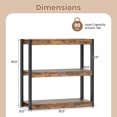 thumbnail image 3 of Gymax 3 Tier Bookshelf Wooden Bookcase w/ Dual Anti-Tipping Kits Open Shelving Unit Rustic Brown & Black, 3 of 10