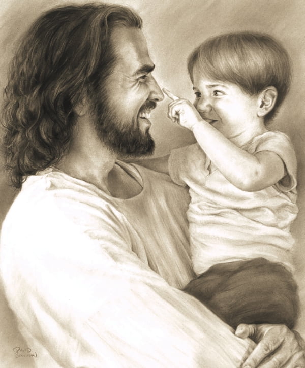 Buy Innocence 11x14 Wall Art Print of Jesus Christ Holding Child by