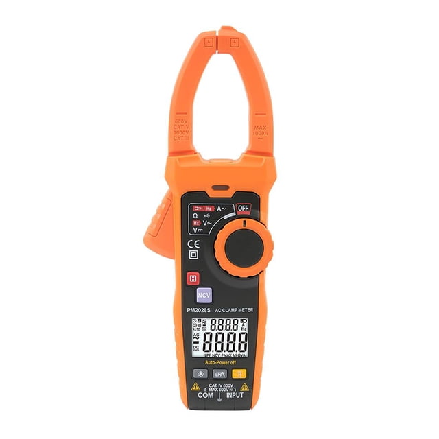 Medidor Digital De Abrazadera Inteligente De Ca / Cc Probador De Medición De Corriente De Ca Compacto Probador De Abrazadera De Corriente Ncv Ohm Volt Amp Multímetro Con Luz De Fondo Lcd Pm2028S sonducket TO002482-00