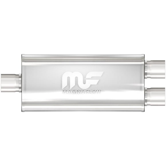 Magnaflow Performance Exhaust Muffler 12288 Single 3 Inch Center Inlet; Dual 2-1/2 Inch Outlets; 18 Inch Body/24 Inch Overall Length