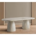 thumbnail image 3 of Bowery Hill Contemporary 96" Travertine Indoor/Outdoor Concrete Dining Table, 3 of 8