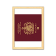 thumbnail image 1 of País turístico British bandera unica Memorial Cuadro de madera decorativa marco de casa A4, 1 of 3