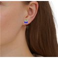 thumbnail image 5 of Cute Cherry Ear Studs Tiny Earrings Fruit Enamel Ear Studs Nature Lover Gift Minimalist Handmade 925 Sterling Silver, 5 of 5