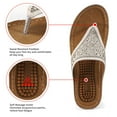 thumbnail image 6 of Womens Sandals Flip Flops for Women with Arch Support Cushion Summer Casual Rhinestone Wedge sandal Shoes Massage Function, 6 of 7
