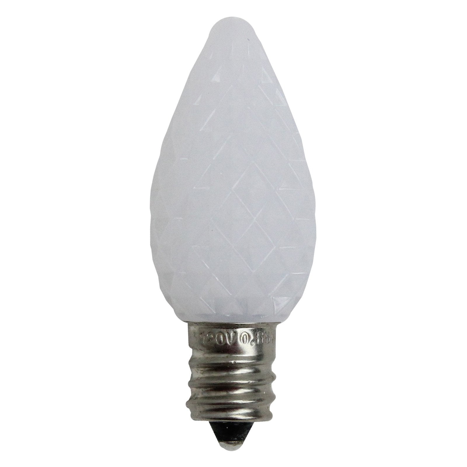 Northlight Faceted LED C7 Pure White Christmas Replacement Bulb Set of 25