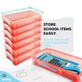 thumbnail image 3 of Enday Stackable Pencil Case Large Capacity School Supplies Organizer Red 8”, 3 of 7